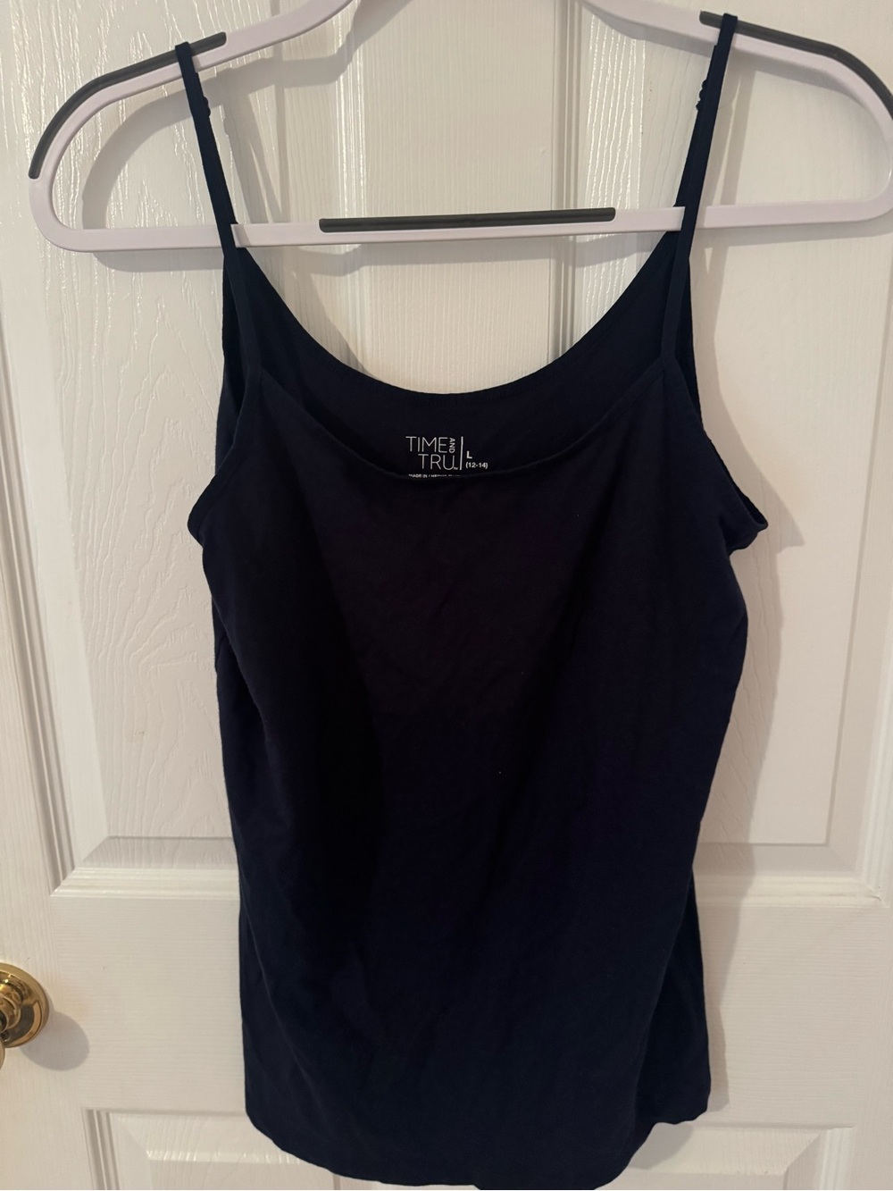 Time and Tru Black Slim Spaghetti-Strap Camisole